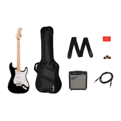 Squier by Fender Stratocaster Pack sort El Guitar S�t