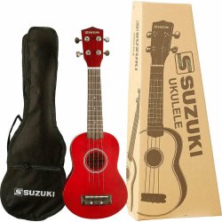 Suzuki SUK-1 Soprano Ukulele Pakke inkl. taske, rem &amp; tilbeh�r
