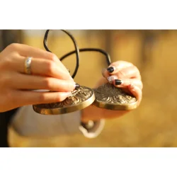 Meinl Sonic Energy TINGSHA-OR 3.15" Hndlavet Tibetansk Ornamental Tingsha inkl. bomulds pose