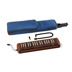 Suzuki W-37 Wooden Melodica inkl. taske, bl�ser�r &amp; 2 mundstykker (37 tangenter) 