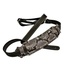 Franklin Strap V1-BK-SN Vintage Snakeskin Ball Glove 1� Rem m/2.5" polstret skulderpude Guitarrem