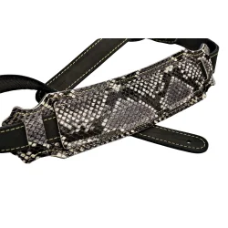 Franklin Strap V1-BK-SN Vintage Snakeskin Ball Glove 1� Rem m/2.5" polstret skulderpude Guitarrem
