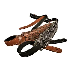 Franklin Strap V1-BK-SN Vintage Snakeskin Ball Glove 1� Rem m/2.5" polstret skulderpude Guitarrem