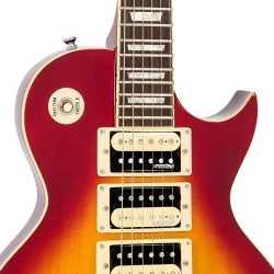 Vintage V1003CSB ReIssued 3 Pickup Cherry Sunburst Elektrisk Guitar