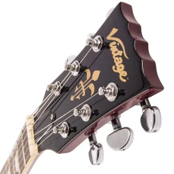 Vintage V1003CSB ReIssued 3 Pickup Cherry Sunburst Elektrisk Guitar