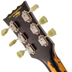 Vintage V100MRBK ICON Distressed Black Over Sunburst Elektrisk Guitar 