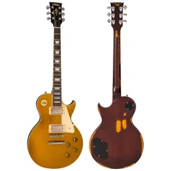 Vintage V100MRGT ICON Distressed HH Gold Top Elektrisk Guitar