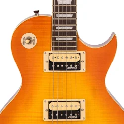 Vintage V100THB ReIssued Flamed Thru Honeyburst Elektrisk Guitar 
