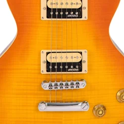 Vintage V100THB ReIssued Flamed Thru Honeyburst Elektrisk Guitar 