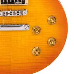 Vintage V100THB ReIssued Flamed Thru Honeyburst Elektrisk Guitar 