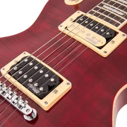 Vintage V100TWR ReIssued Flamed Trans Wine Red Elektrisk Guitar