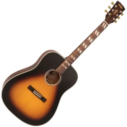 Vintage V140VSB Historic Series 'Dreadnought' Acoustic Vintage Sunburst Western Guitar 