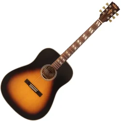 Vintage V140VSB Historic Series 'Dreadnought' Acoustic Vintage Sunburst Western Guitar 
