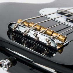 Vintage V4BK ReIssued Bass Guitar Boulevarde Black 4-strenget Elektrisk Bas