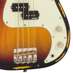Vintage V4MRSSB ICON Bass Distressed Sunset Sunburst 4-strenget Elektrisk Bas 