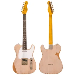 Vintage V62MRAB ICON Distressed Ash Blonde Elektrisk Guitar 