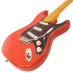 Vintage V6MFR ReIssued Firenza Red Elektrisk Guitar