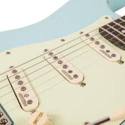 Vintage V6MRLB ICON Distressed Laguna Blue Elektrisk Guitar