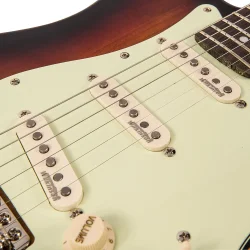 Vintage V6MRSSB ICON Distressed Sunburst Elektrisk Guitar