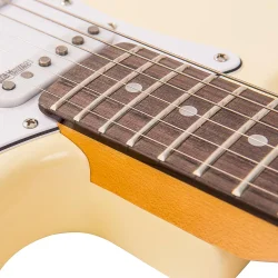 Vintage V6VW ReIssued Vintage White Elektrisk Guitar