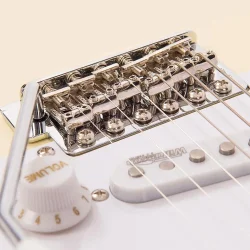 Vintage V6VW ReIssued Vintage White Elektrisk Guitar