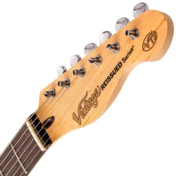 Vintage V72FTB ReIssued Custom Spec Flame Tobacco Burst Elektrisk Guitar