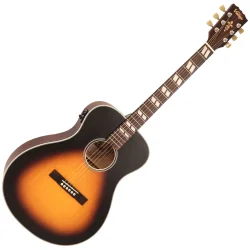 Vintage VE130VSB Historic Series 'Folk' Electro-Acoustic Vintage Sunburst Western Guitar m/EQ