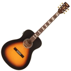Vintage VE130VSB Historic Series 'Folk' Electro-Acoustic Vintage Sunburst Western Guitar m/EQ