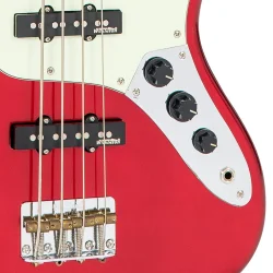 Vintage VJ74CAR ReIssued Bass Guitar Candy Apple Red 4-strenget Elektrisk Bas
