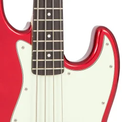 Vintage VJ74CAR ReIssued Bass Guitar Candy Apple Red 4-strenget Elektrisk Bas