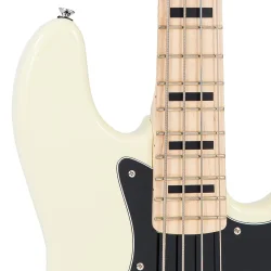 Vintage VJ74VT-VJ74MVW ReIssued Maple Fingerboard Bass Guitar Vintage White 4-strenget Elektrisk Bas