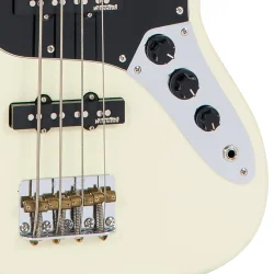 Vintage VJ74VT-VJ74MVW ReIssued Maple Fingerboard Bass Guitar Vintage White 4-strenget Elektrisk Bas