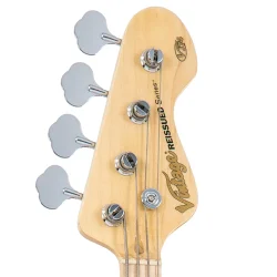 Vintage VJ74VT-VJ74MVW ReIssued Maple Fingerboard Bass Guitar Vintage White 4-strenget Elektrisk Bas