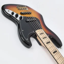 Vintage VJ75MSSB ReIssued Bass Guitar Maple Fingerboard Sunburst 5-strenget Elektrisk Bas