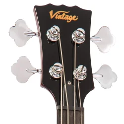 Vintage VS4CR ReIssued Bass Guitar Cherry Red 4-strenget Elektrisk Bas