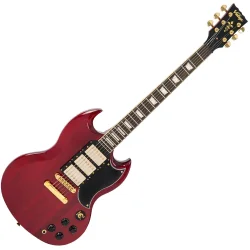 Vintage VS63CR ReIssued Cherry Red Elektrisk Guitar
