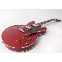 Vintage VSA500CR ReIssued Semi Acoustic Cherry Red Elektrisk Guitar