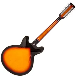 Vintage VSA500SB-12 ReIssued Semi Acoustic Sunburst 12-strenget Elektrisk Guitar 