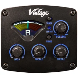 Vintage VE130VSB Historic Series 'Folk' Electro-Acoustic Vintage Sunburst Western Guitar m/EQ