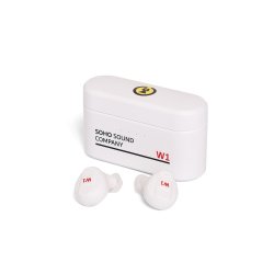 Soho W1 White �gte tr�dl�se stereo-h�retelefoner med indbygget powerbank