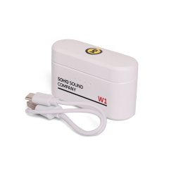 Soho W1 White �gte tr�dl�se stereo-h�retelefoner med indbygget powerbank