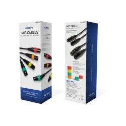 Zoom XLR-4C/CP XLR Mikrofonkabler m/farve ID-ringe (4 stk kabler) 