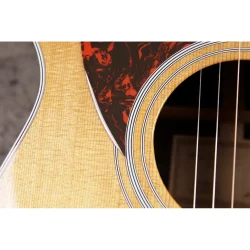 Tyma TF-28E Western Guitar inkl. kraftig transportkuffert, capo, plektre &amp; rem