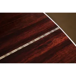 Tyma TF-28E Western Guitar inkl. kraftig transportkuffert, capo, plektre &amp; rem