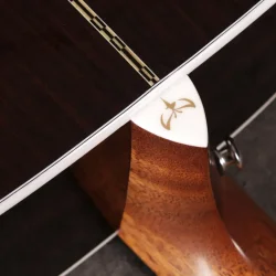 Tyma TF-28E Western Guitar inkl. kraftig transportkuffert, capo, plektre &amp; rem