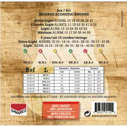 Savarez A130L 80/20 Bronze Light 012-053 Western Guitar Strenges�t