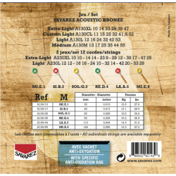 Savarez A130M 80/20 Bronze Medium 013-055 Western Guitar Strenges�t