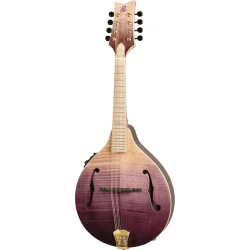 Ortega RMAE200PF Americana Serie A-style Mandolin m/mikkrofon inkl. kuffert (Flamed Maple/Mahogany purple fade)
