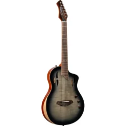 Ortega RTPG-LS1 TourPlayer Serien Nylonstrenget Guitar m/mikrofon, thin body &amp; slim neck inkl. taske (Grey Burst)