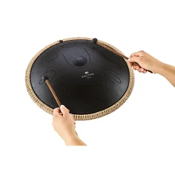 Meinl Sonic Energy OSTD1BK 16" Oktav Steel Tongue Drum (D Kurd, sort) inkl. taske &amp; k�ller